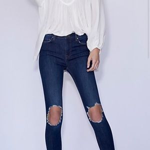 Free People busted knee jeans
